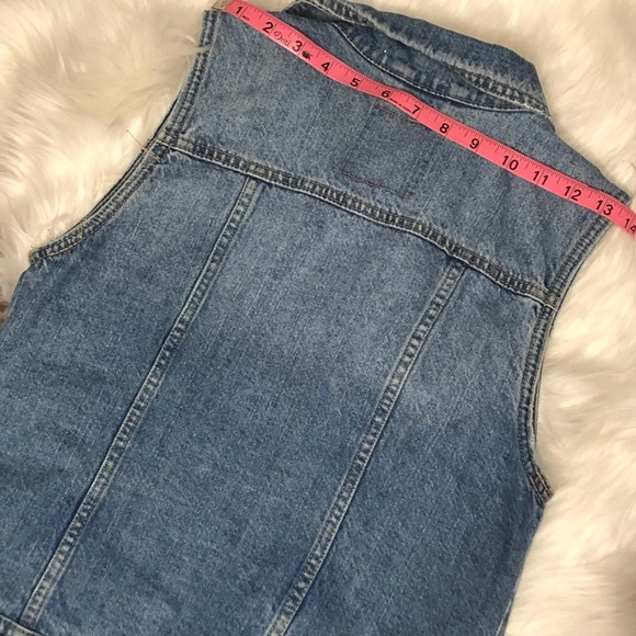 Mossimo Blue Jean Button Up Vest with 4 pockets, Size Medium - Picture 5 of 5
